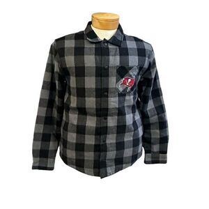 Tampa Bay Buccaneers Men’s Flannel Jacket Coat Official NFL Team Apparel Mens Sm